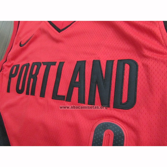 Camiseta Portland Trail Blazers Damian Lillard NO 0 Statement 2019-20 Rojo